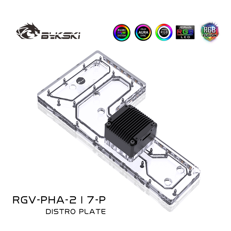 Bykski RGV-PHA-217-P Acrylic D - огляд і ціна Distro Plate Ddc Pump Combo